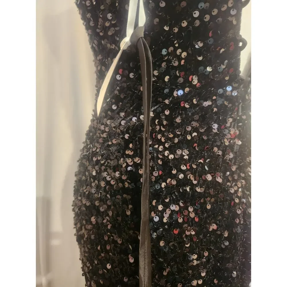 Trumpet/Mermaid‎ Sweetheart Sleeveless Sweep Train Lustrous Sequins/Velvet Dress